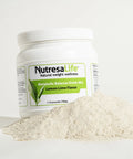 Nutresalife Metabolic Balance Drink Mix container (lemon lime flavor) with powder on a white background