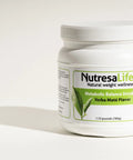 Nutresa Life Metabolic Balance Drink Mix (yerba mate flavor) container on a white background