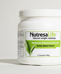 Nutresa Life Metabolic Balance Drink Mix (yerba mate flavor) container on a white background